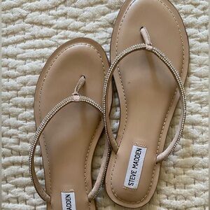 Steve Madden Crystal Flip Flops Size 9